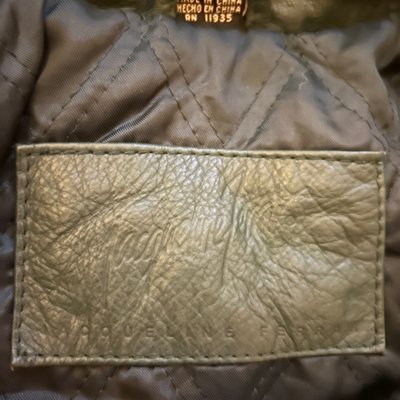 Genuine Leather Green Quilted Jacket - Picture 5 of 5